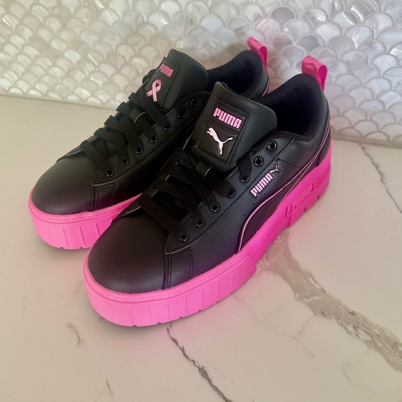 Puma Mayze 'Breast Cancer Awareness' Lace Up Platform Women’s Sneakers. Size 9 - Picture 5 of 7